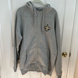 Antigua Zip-Up Hoodie with New Orleans Saints Logo